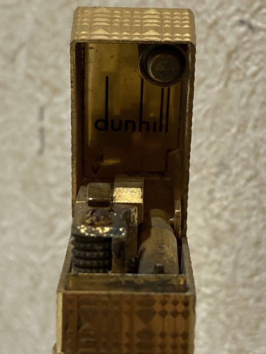 1円〜！ダンヒル dunhill ガスライター ゴールドカラー ローラー式 喫煙具 喫煙グッズ 火花確認済_画像5