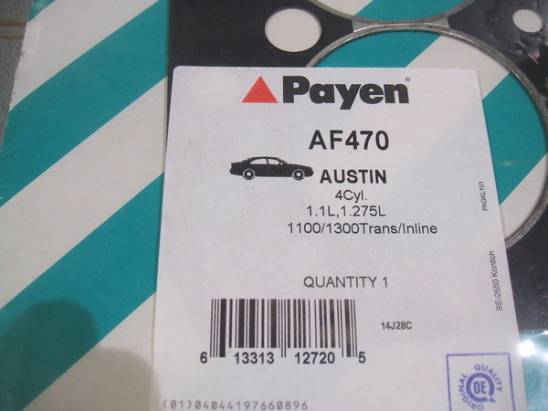 クラシックミニ ヘッドガスケット AF470 1100/1300 AUSTEN他_Payen AF470 /TAM1521/GUG812632HG