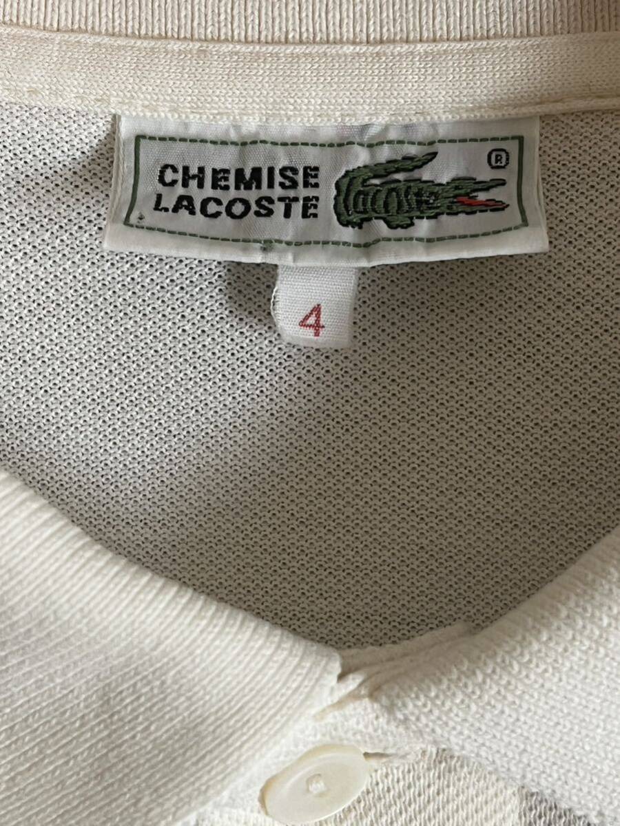 80's 日本製 CHEMISE LACOSTE L1312 ロングスリーブポロシャツの画像3