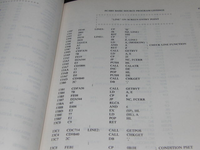 z2#PC-8001 BASIC SOURCE PROGRAM LISTINGS THE WHOLE ANALYSIS OF Ver1.0&1.1/ river . Kiyoshi work /1982 year 