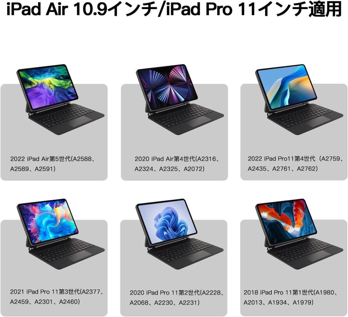 マジックキーボード iPad用キーボード iPad Air4/5 10.9インチ通用 iPad Pro 11