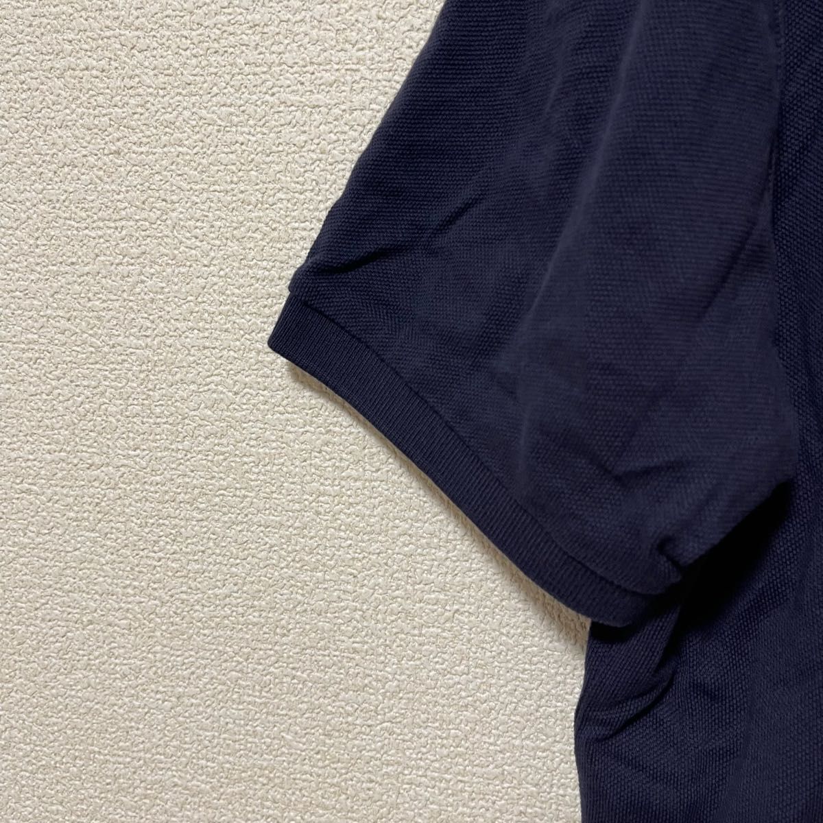 無印良品　洗いざらし　半袖　ポロシャツ　メンズ　シャツ　L　紺　コットン　ネイビー コットン　良品生活　MUJI シャツ