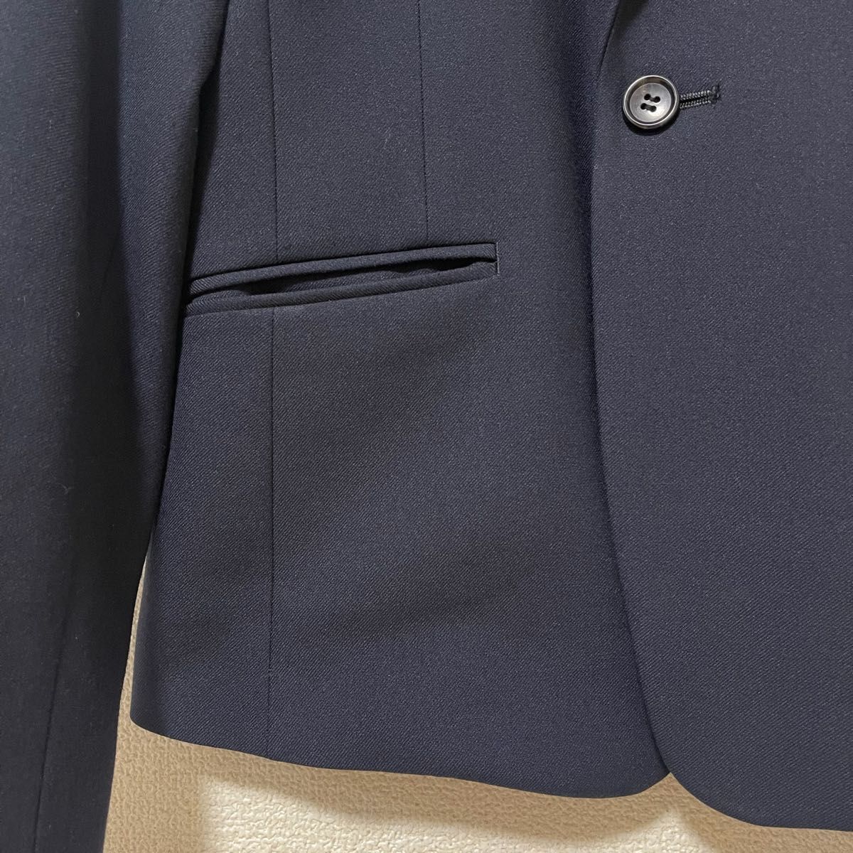 シップス　テーラードジャケット　ブレザー　キュプラ　36　S　高級素材　レーヨン　紺　ネイビー　navy  長袖  シングル 