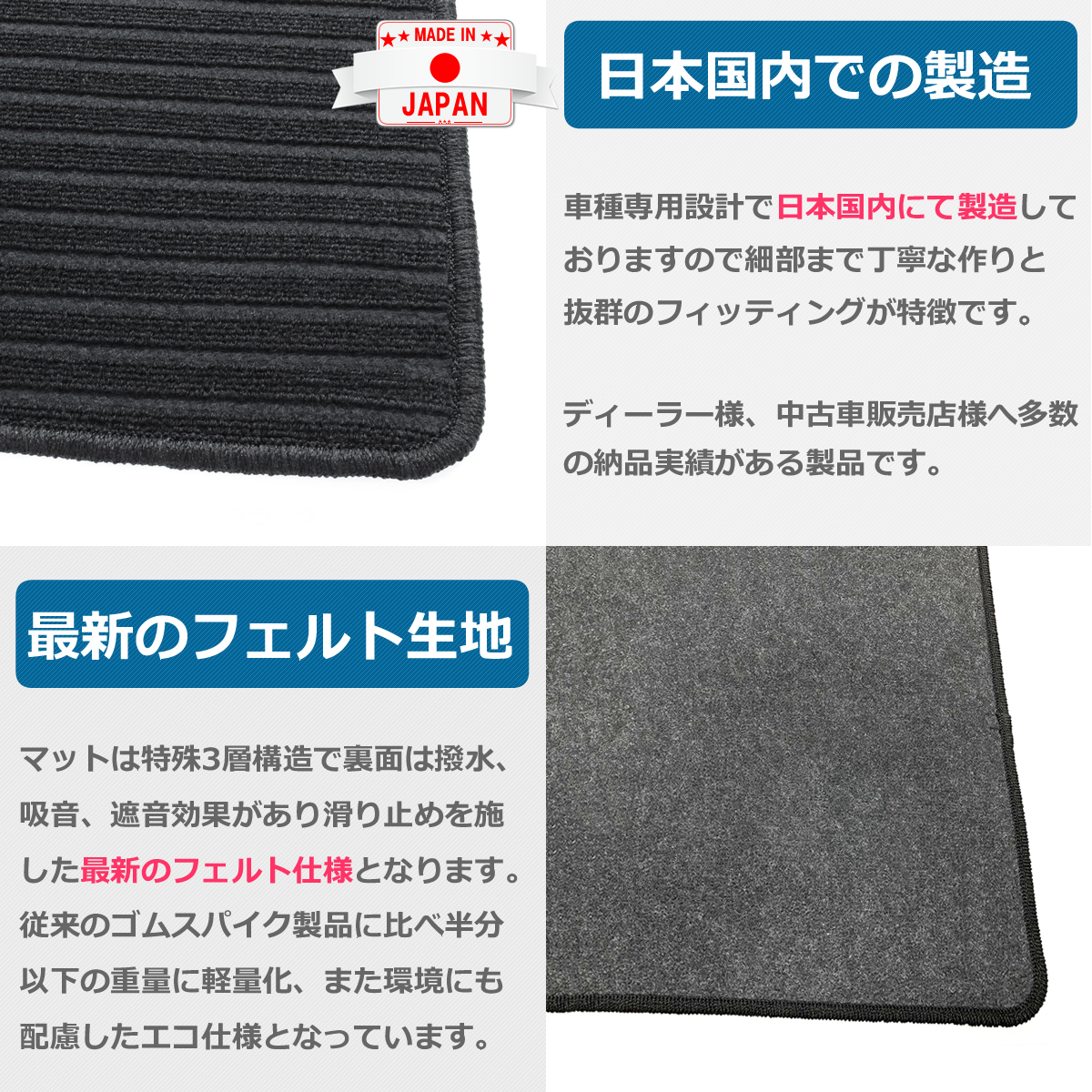 受注生産: トヨタ ランドクルーザー300 【 7人乗り 】　VJA300W　フロアマット 日本製 (生地 選択) ランクル e NF*_画像9