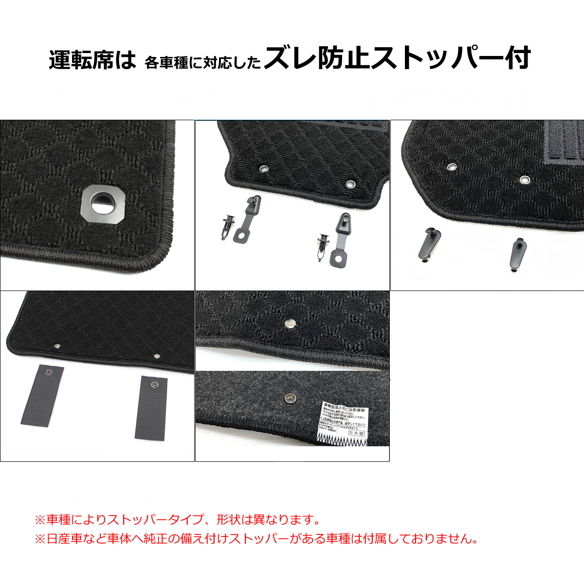 【 受注生産 】ホンダ N-BOX N-BOXカスタム　JF1/JF2　H23/12～H29/9　チェックレッド フロアマット (リアシートタイプ選択) 日本製 NF*_画像9