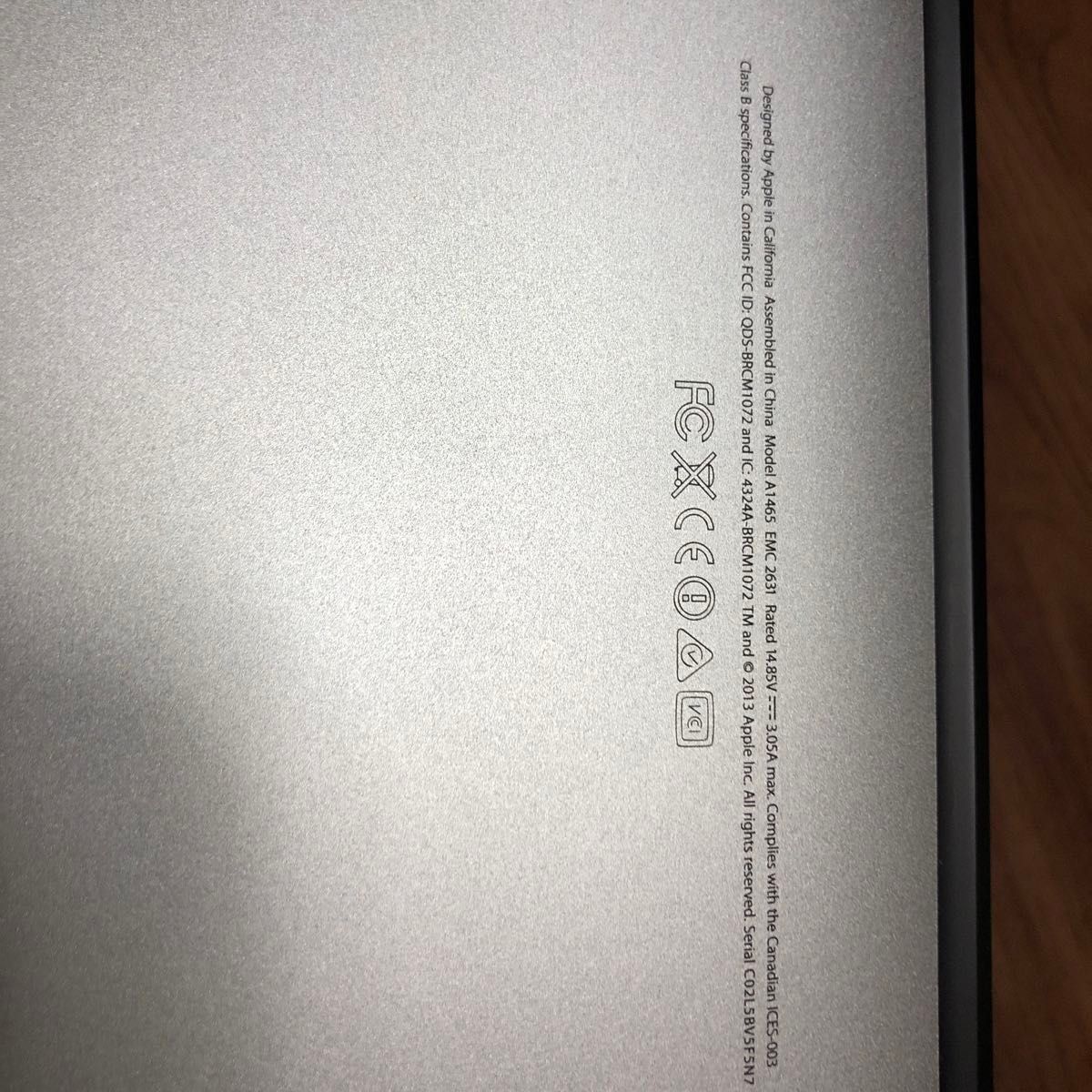 MacBook Air 2013年になります。まだまだ使えると思います。よろしくお願いします。　
