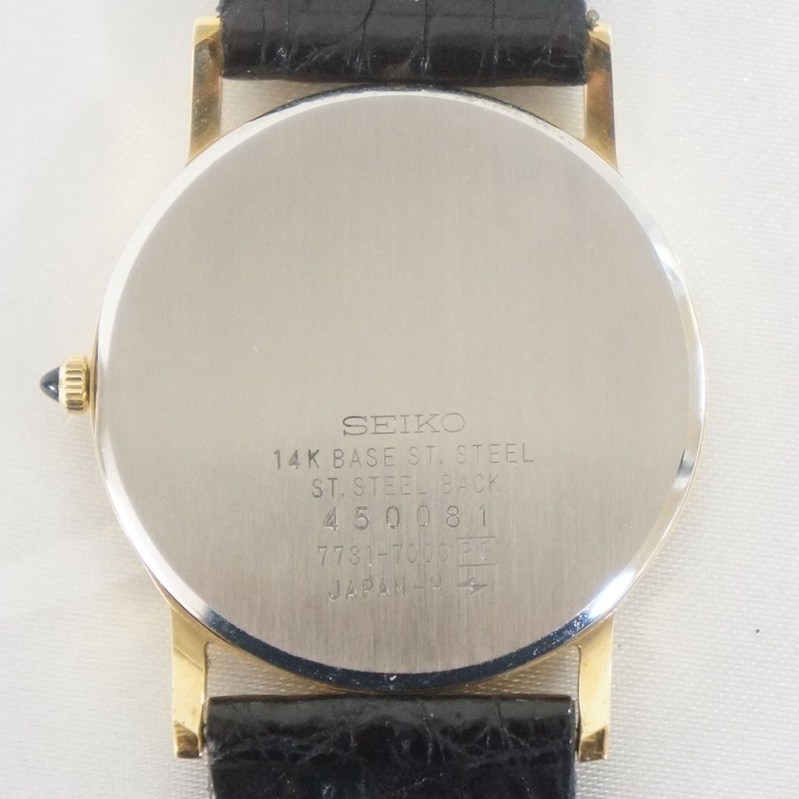 電池交換済 稼働品 SEIKO セイコー Dolce ドルチェ 14K×SS 7731-7000 総重量:約20.7g メンズ クォーツ 腕時計 5303233721_画像4