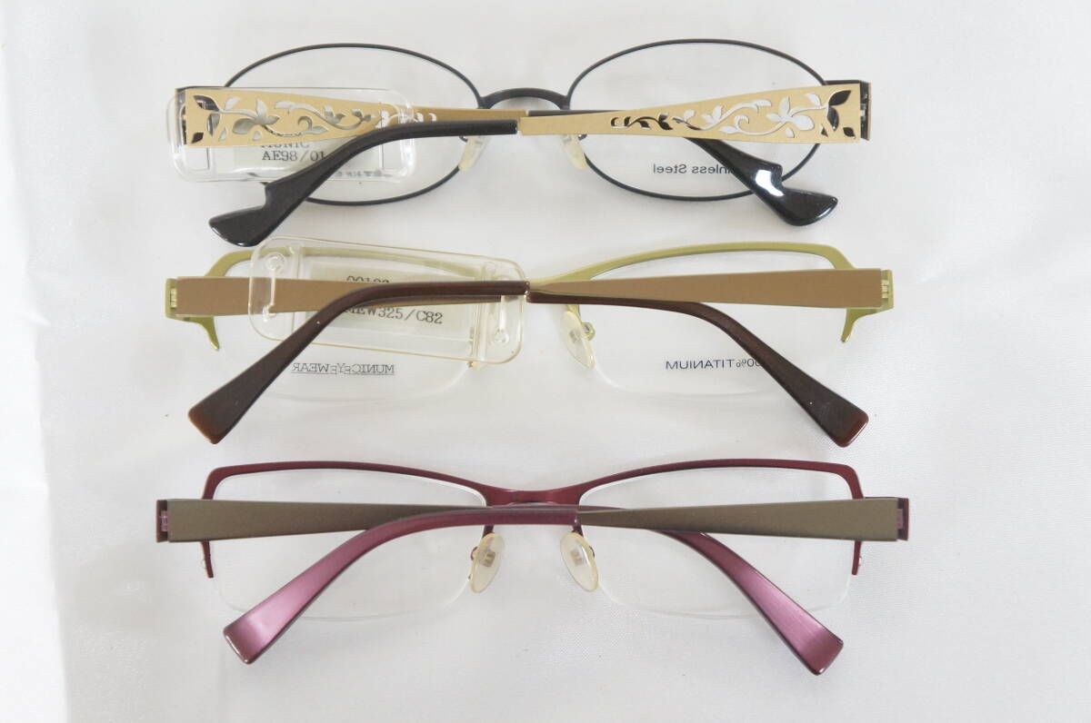 ④ MUNICEYEWEAR ミュニックアイウェア メガネフレーム 3点 まとめてセット デッドストック 在庫品 7003046011_画像2