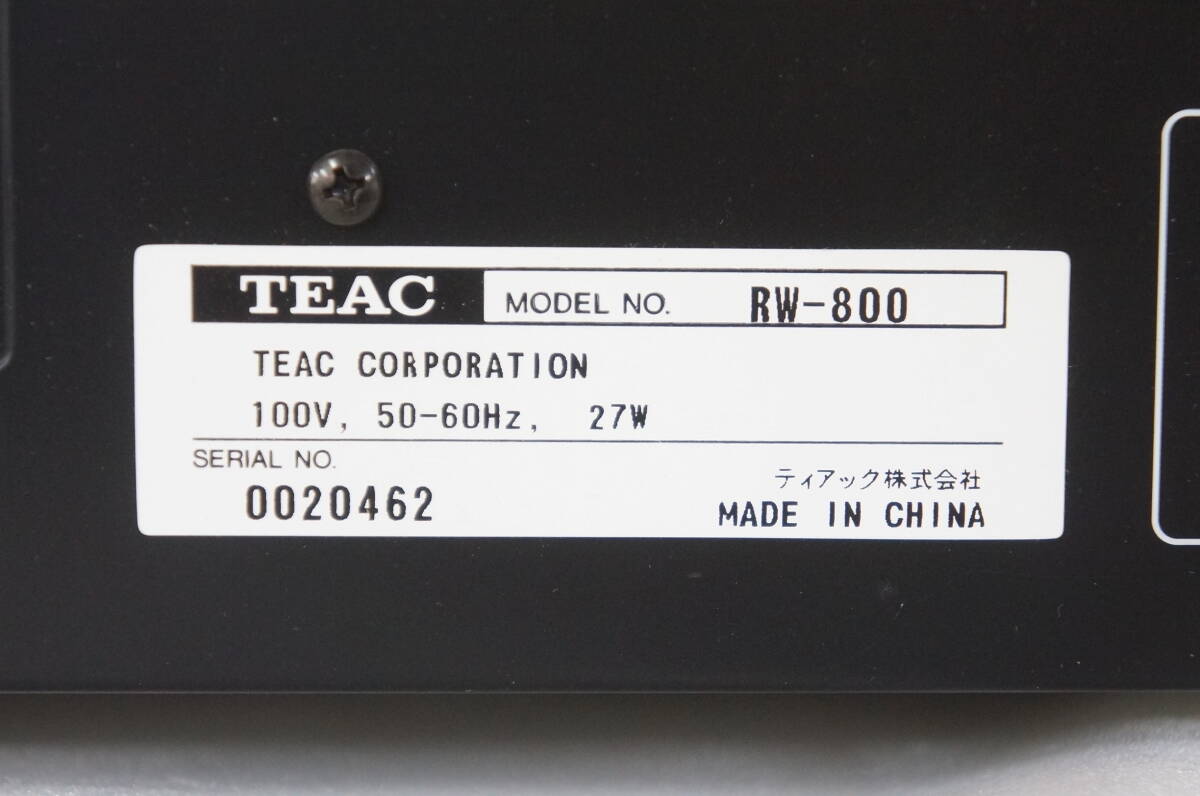 [43] TEAC ティアック RW-800 CDレコーダー 2203191021_画像6