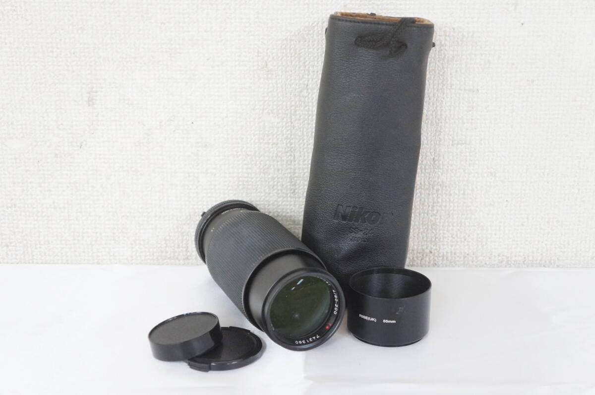 ① CONTAX コンタックス Carl Zeiss Vario-Sonnar 80-200mm F4 T* カメラレンズ RISE(UK) 55mm フード付き 0603226011の画像1