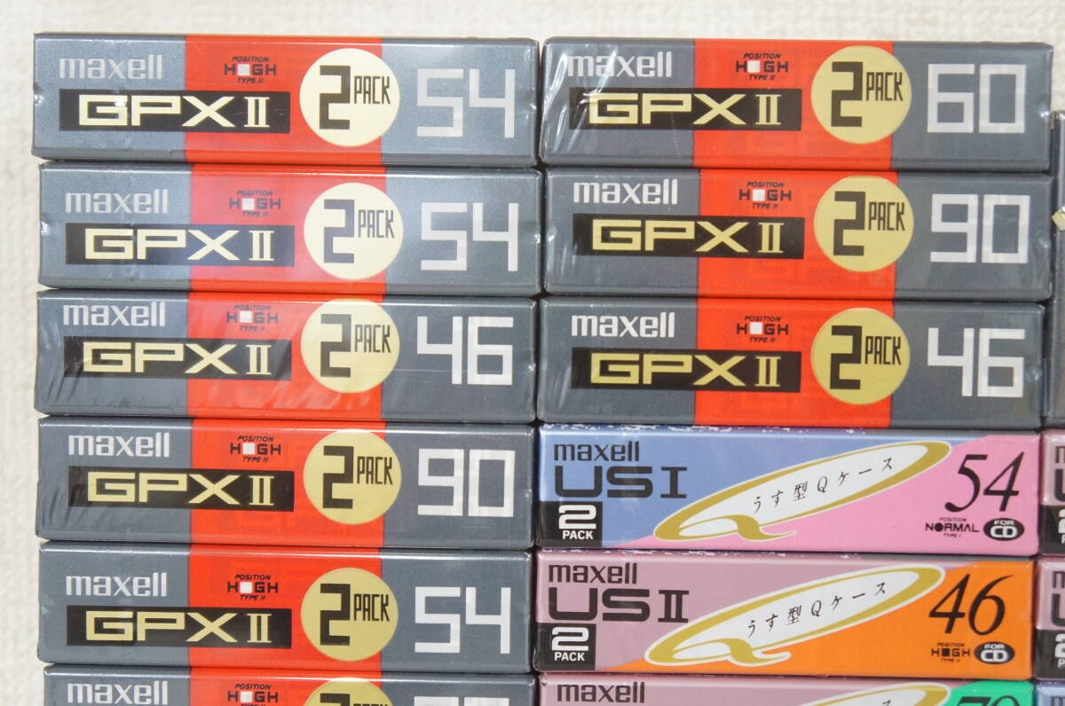  unopened maxellmak cell USⅠ normal USⅡ GPXⅡ Hi Posi cassette tape approximately 69 point large amount together set 0603278011