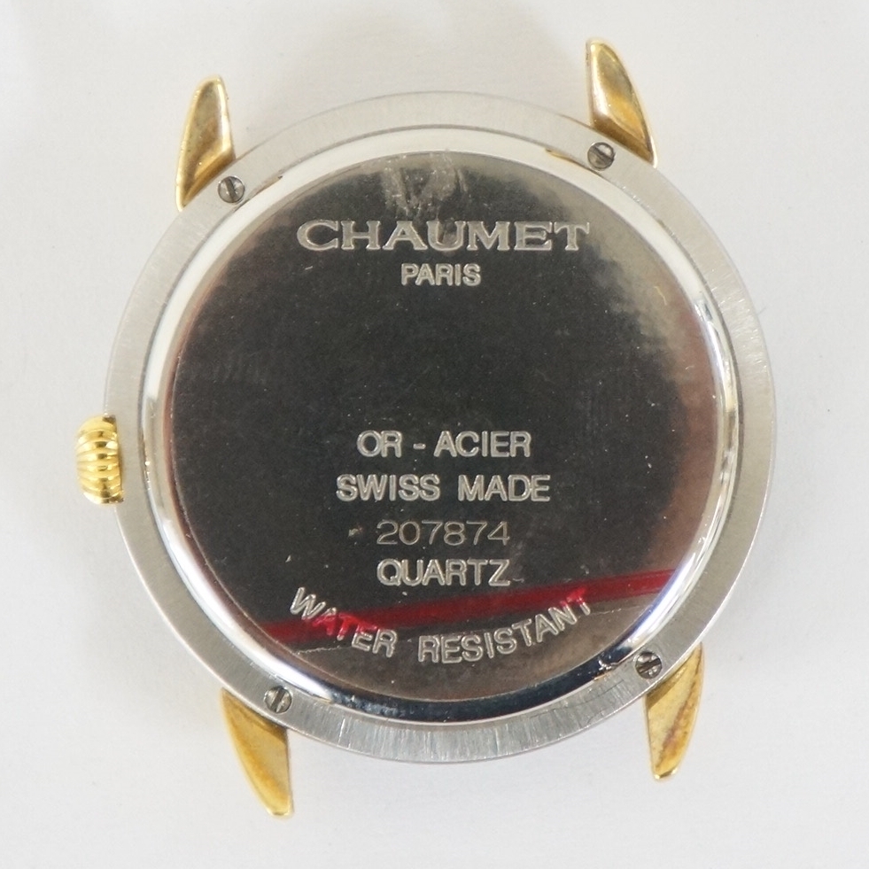 ⑤ CHAUMET ショーメ OR-ACIER 207874 デイト メンズ クォーツ 腕時計 本体のみ 0602273711_画像4