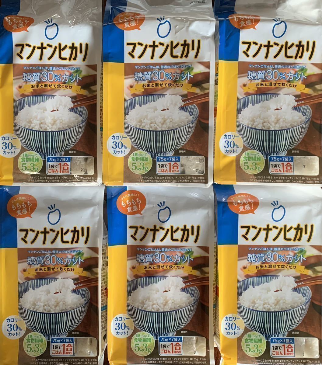 ◎送料無料◎大塚食品　マンナンヒカリスティックタイプ75g×7袋入　計6個_画像1