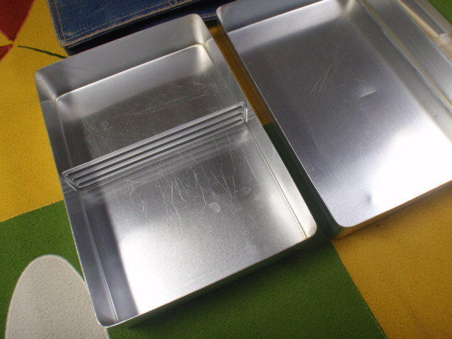 アルミ製弁当箱 箸 ケース付 昭和 レトロ アンティークの画像6