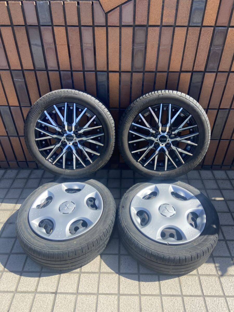 三菱アイ装着 165/55R15(AW) 175/55R15(SW) ブリジストンエコピア AMEホイール ダンロップエナセーブ 鉄ホイール タイヤ 4本セット USED_画像1