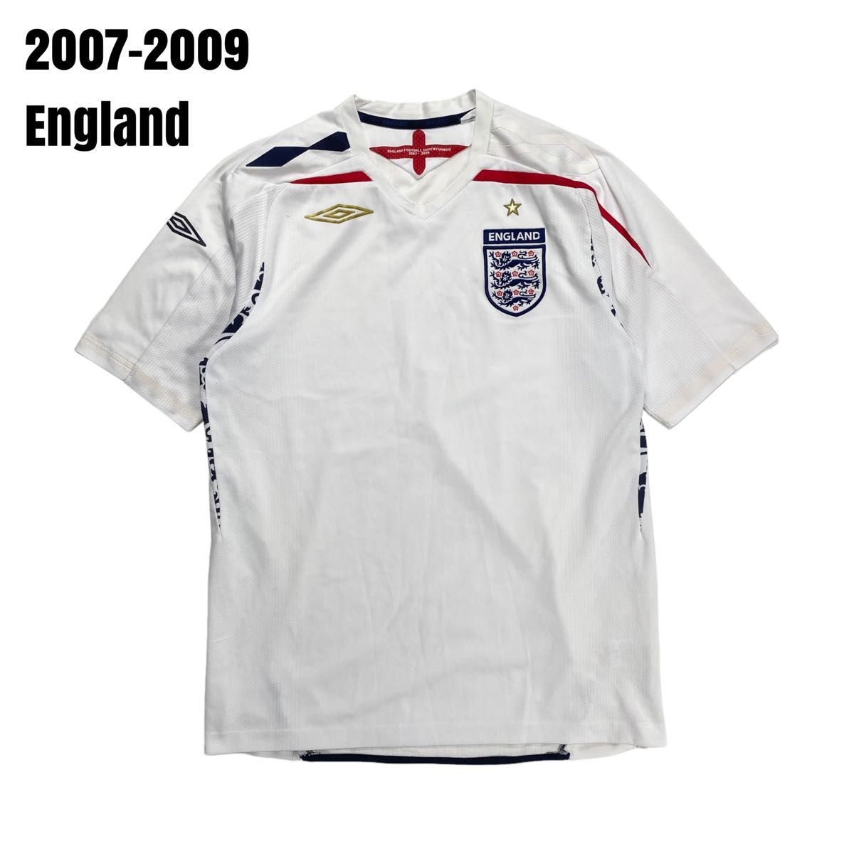 期間限定セール〜5/10 UMBRO アンブロ サッカー イングランド代表 2007-09 レプリカユニフォーム ゲームシャツ M