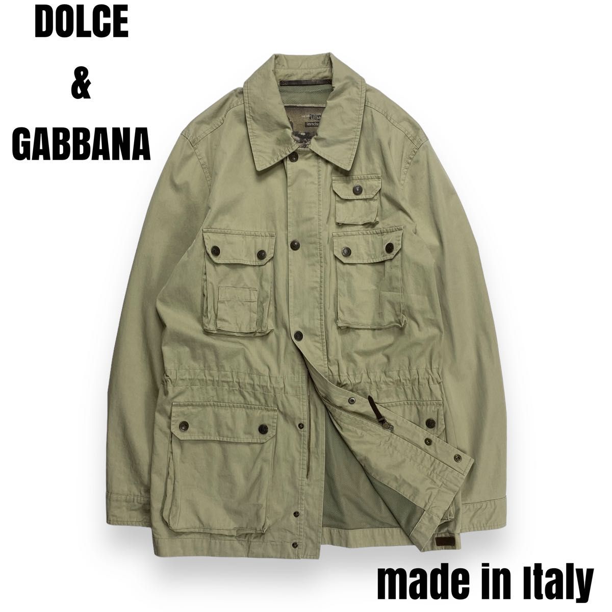 DOLCE&GABBANA ドルチェアンドガッバーナ ハンティングジャケット ベージュ 48 イタリア製 アーカイブ