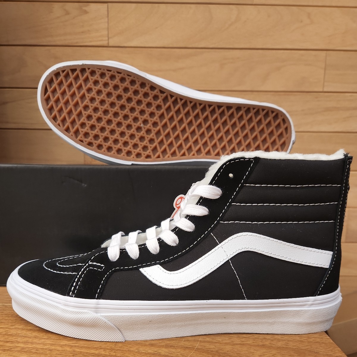 27.5cm 新品正規品 VANS バンズ SK8-HI REISSUE ZIP スケートハイ　リイシュージップ　ブラック　黒　メンズ　スニーカー_画像2