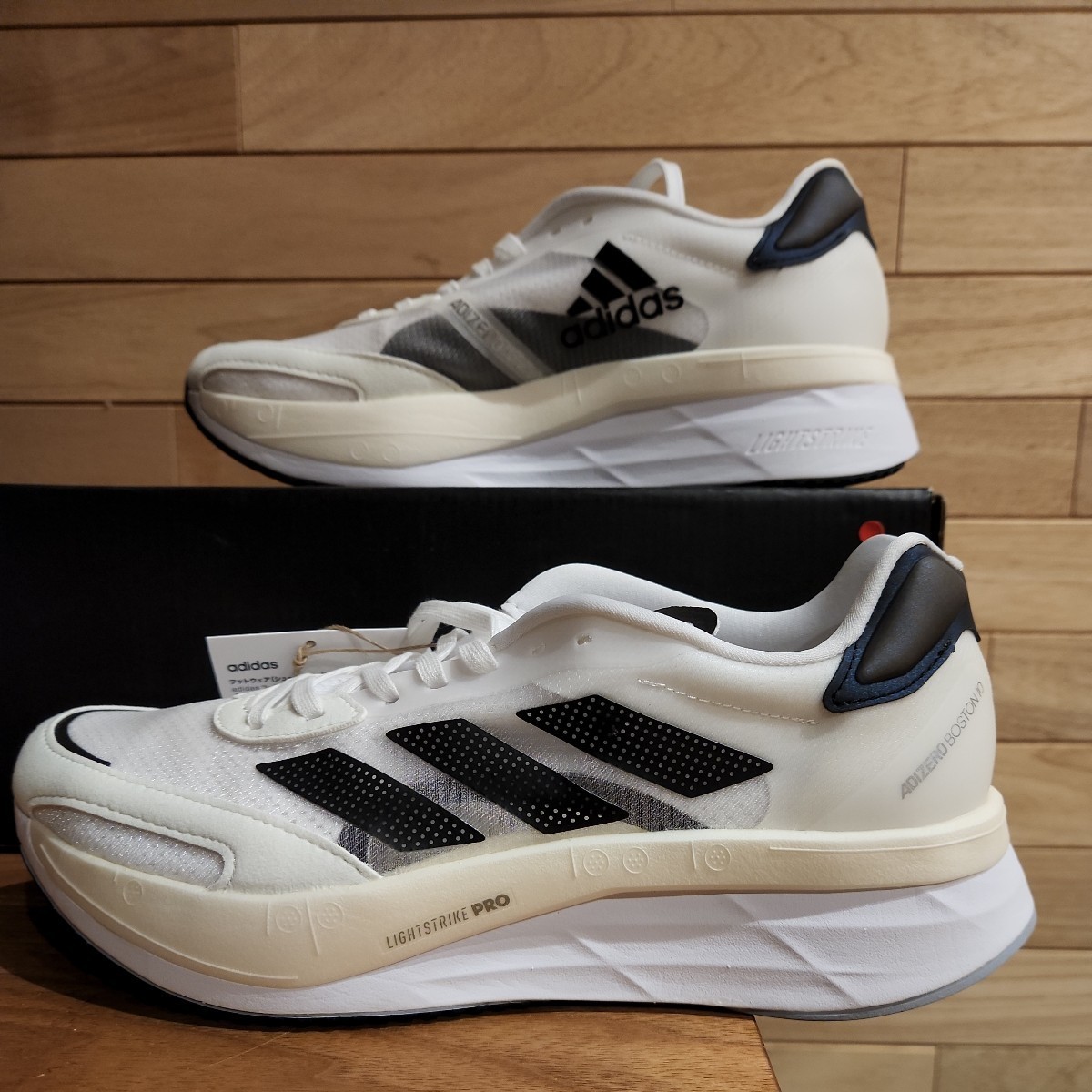 28cm 新品正規品 アディダス アディゼロ ボストン 10 M ホワイト GY0928 adidas ADIZERO BOSTON 10 M ランニングシューズ メンズ_画像1