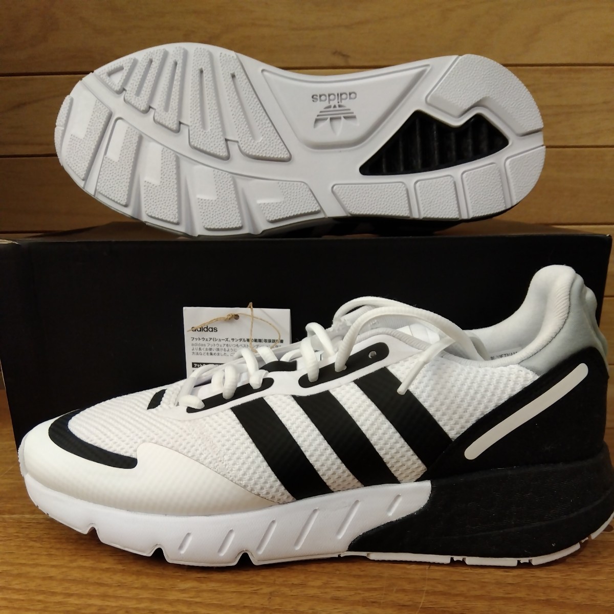 26.5cm new goods regular goods ADIDAS originals Adidas ZX1K BOOST Z X 1K boost white / black FX6510