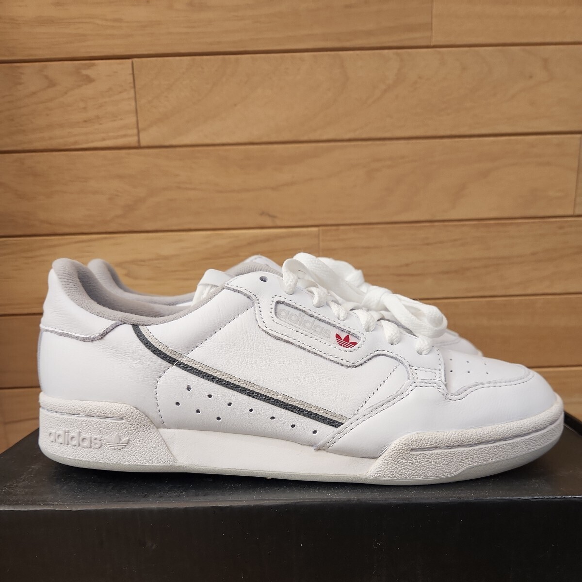 26.5cm 新品正規品 アディダス オリジナルス adidas CONTINENTAL 80 コンチネンタル 80 ホワイト 白 メンズ スニーカー ee5342 天然皮革の画像6