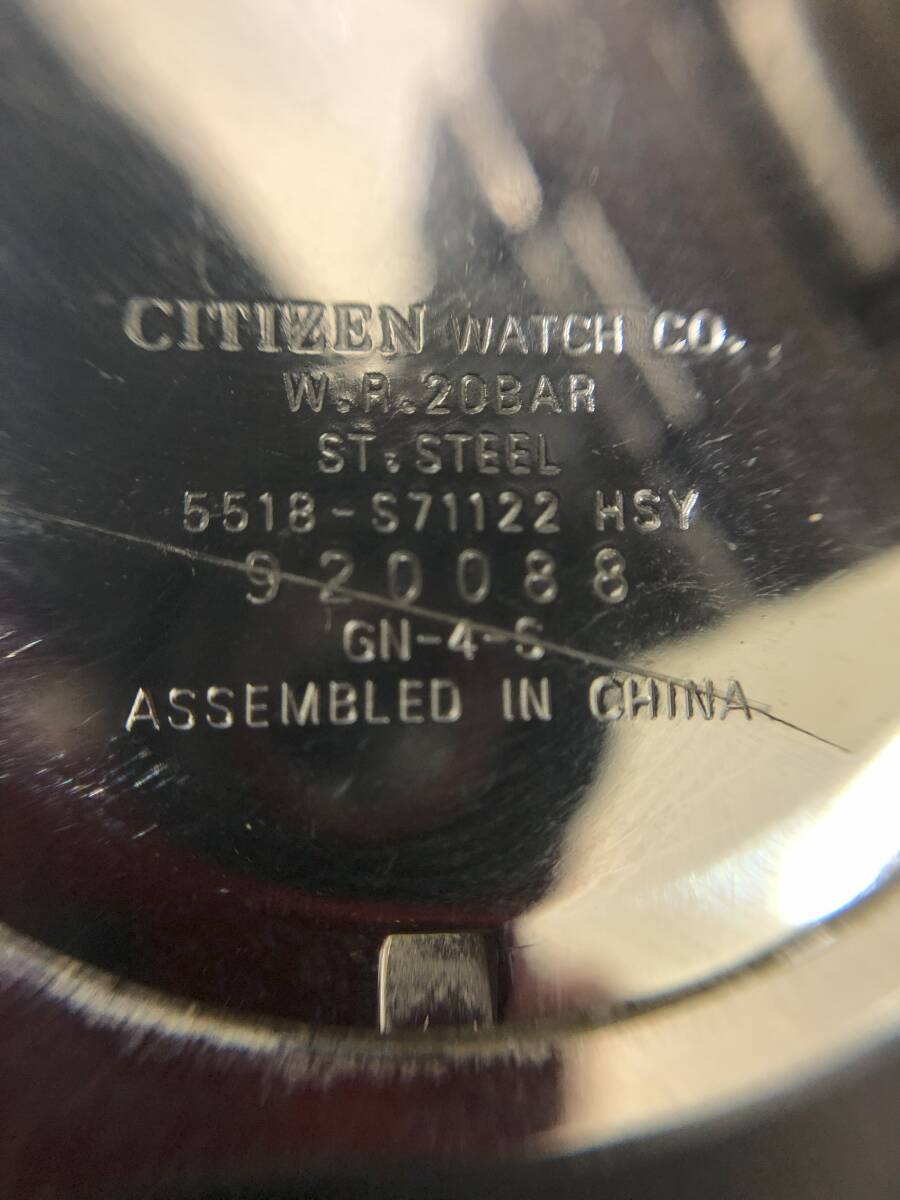 シチズン　CITIZEN　腕時計　5518-S71122　２０気圧防水_画像8