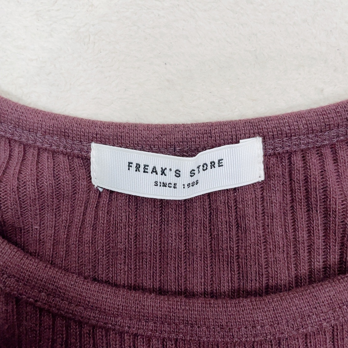 【美品】FREAK'S STORE フリークスストア フェミニン タイト 大人女子 バックオープンリブニット ストレッチ おしゃれ シンプル け17_画像9