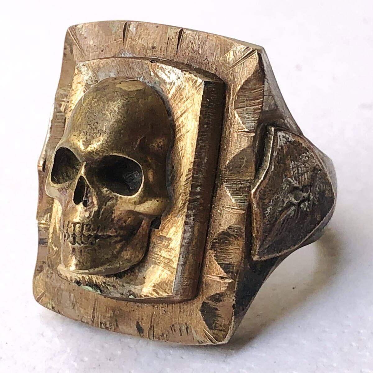 50s Vintage Skull Mexican Biker Ring ビンテージ　メキシカン　バイカー　リング　メキシコ　ロカビリー スカル　キラー_画像1