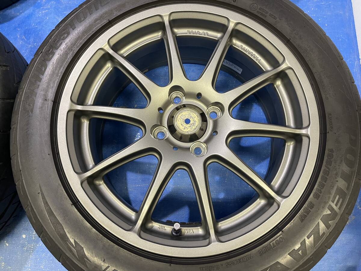 ■美品プロドライブGC-010E15インチ6.5J +40 100/4ポテンザRE003_195/55R15ロードスターヴィッツデミオフィットアクアマーチノートTE37CE28_画像5