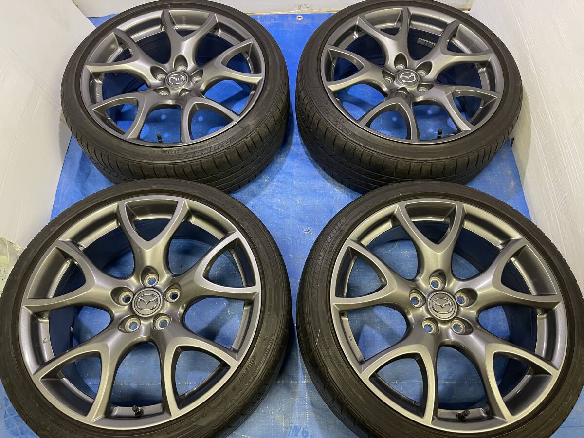 ■レアRX-8(SE3P)タイプRS純正BBS(RG503)鍛造ガンメタ19_8J +47 114.3/5RE050A225/40R19アテンザアクセラマツダ6CX-5ビアンテプレマシーMPV_画像1