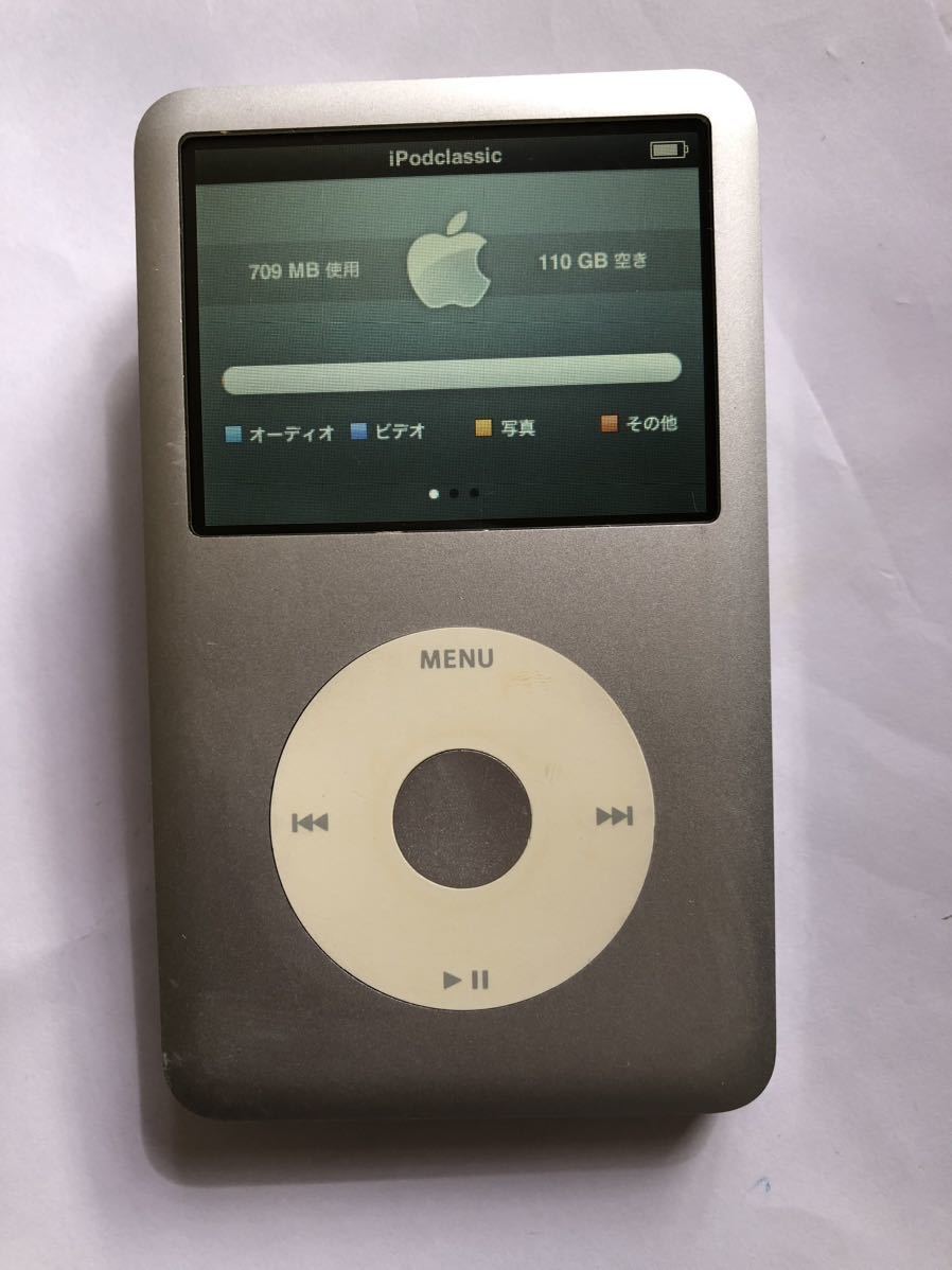 iPod classic 120GB 新品バッテリー交換済　iTunes同期動作確認済み左右音出しOK_画像3