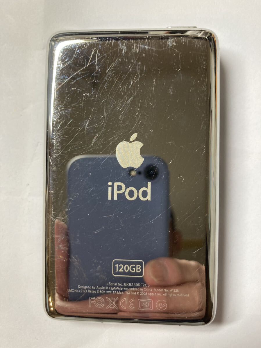 iPod classic 120GB 新品バッテリー交換済　iTunes同期動作確認済み左右音出しOK_画像7
