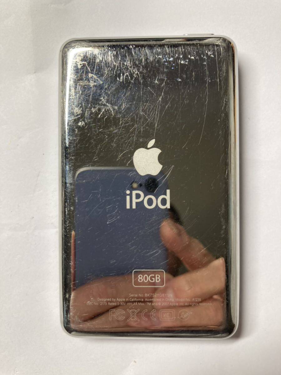 iPod classic 80GB 新品バッテリー交換済 iTunes同期動作確認済み左右音出しOKの画像6