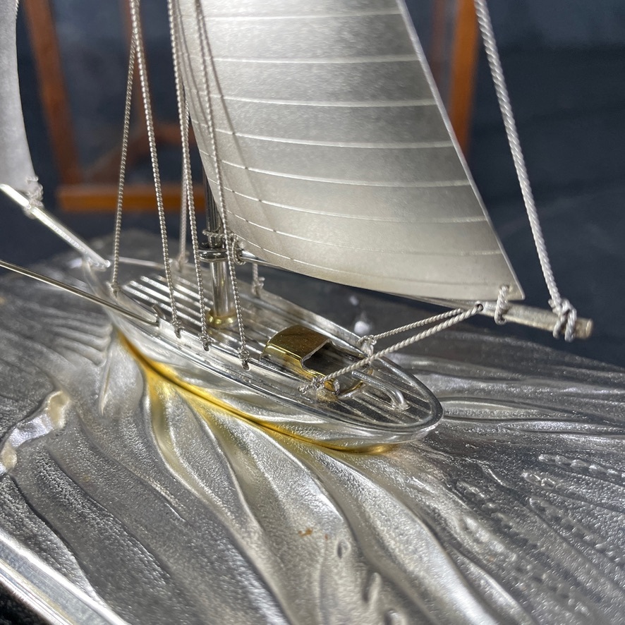 インテリア 飾り 帆船 ヨット ship オブジェ ガラスケース ケース飾り 置物 模型 ディスプレイ 船 舟 /r70の画像7