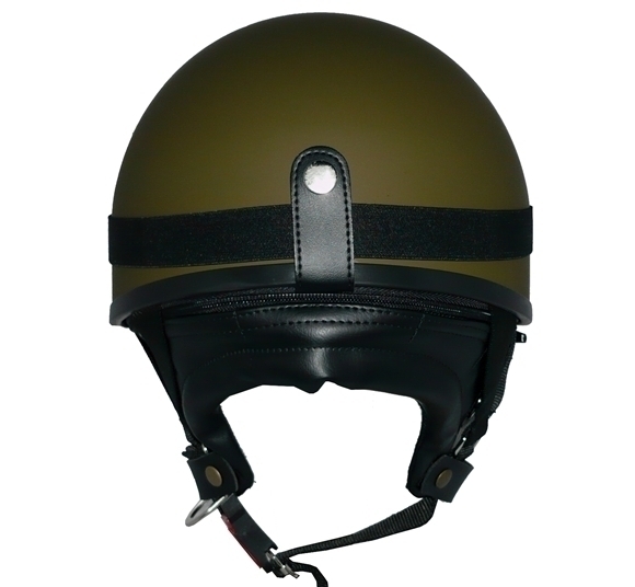 ZK-600 装飾ゴーグル付きハーフジェット(マットオリーブ) SG公認 耳あて脱着可能！ ポリスヘルメット ポリヘル_耳当てはチャックで脱着可能です。