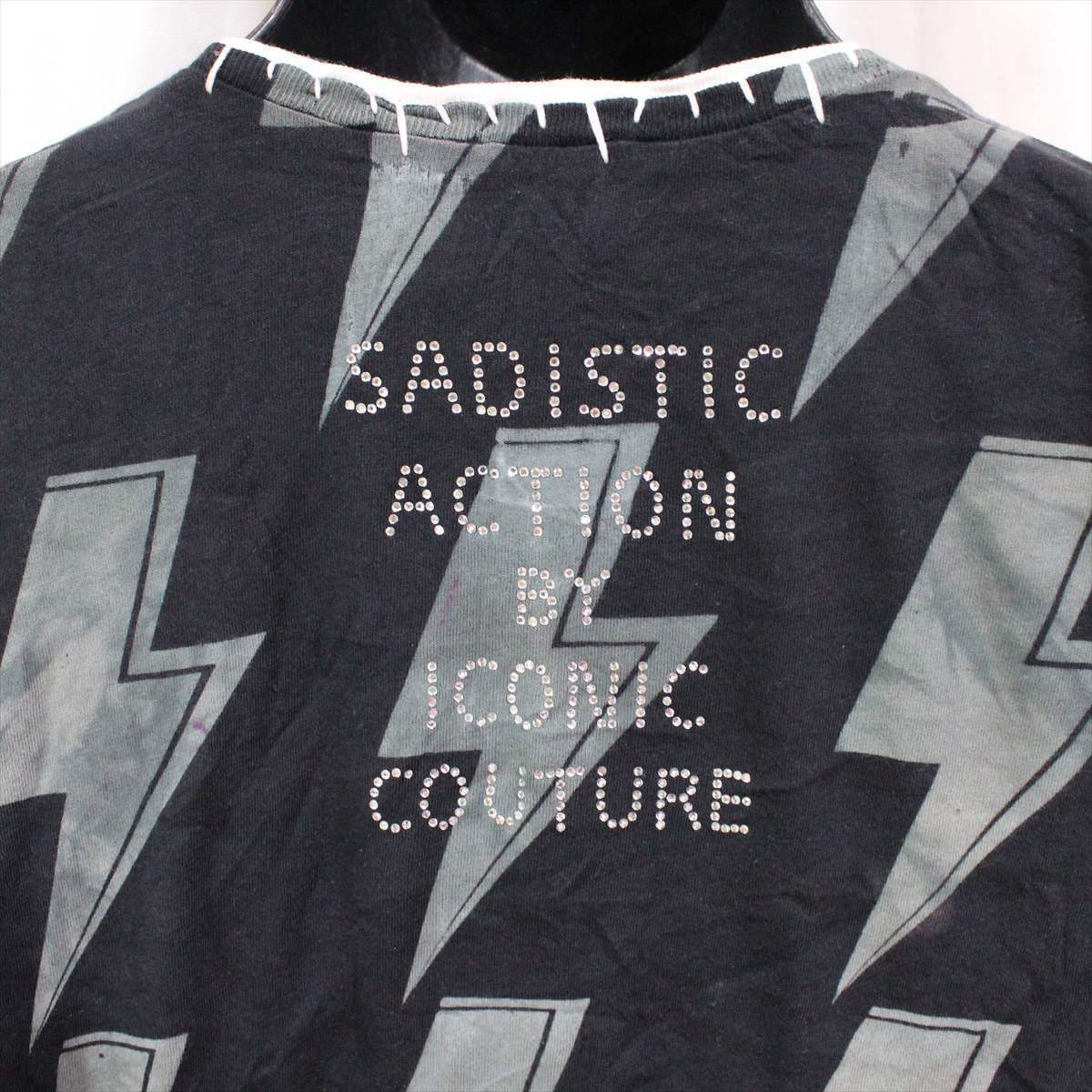 アイコニッククチュール Sadistic Action BY ICONIC COUTURE メンズ半袖Tシャツ AC/DC Mサイズ 新品 サディスティックアクション_画像5