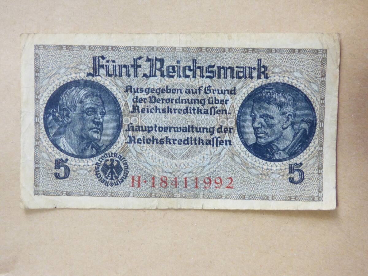 ドイツ 5 ライヒス マルク 1938～45年_画像1