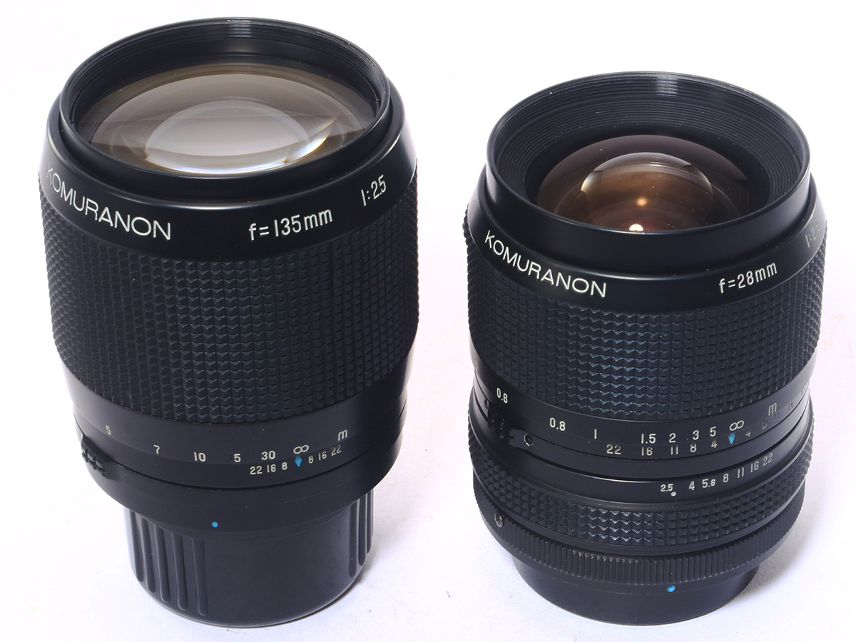 KOMURA KOMURANON 28mm F2.5 135mm F2.5 コムラー コムラノン キヤノン FDマウント やや難あり品 2本セット_画像1