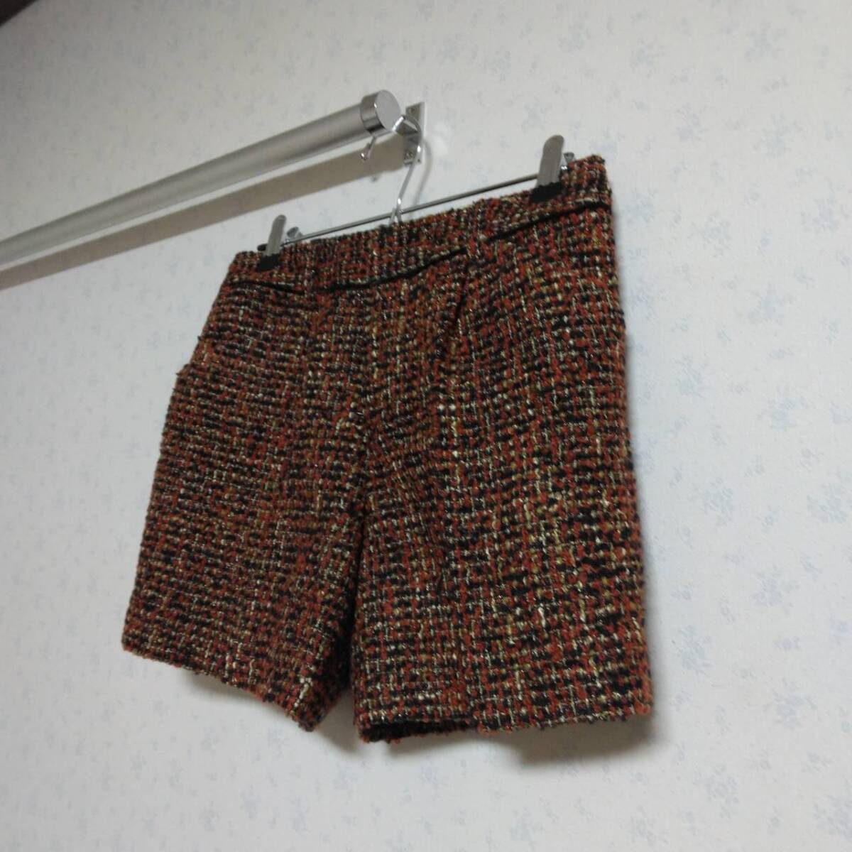 a94 superior article UNTITLED Untitled ( stock ) world knitted short pants brown group size 1 wool acrylic fiber USED old clothes made in Japan lady's 