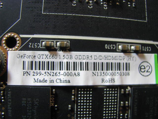KA4364/グラフィックカード 2個/メーカー不明 GeForce GTX660,メーカー型番不明の画像7