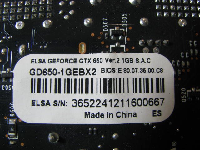 KA4367/グラフィックカード 2個/ELSA GEFORCE GTX650,Inno3D GF-GTX650の画像7
