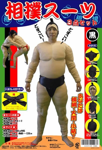 相撲スーツ 黒 力士 相撲取り 衣装 コスチューム_画像2