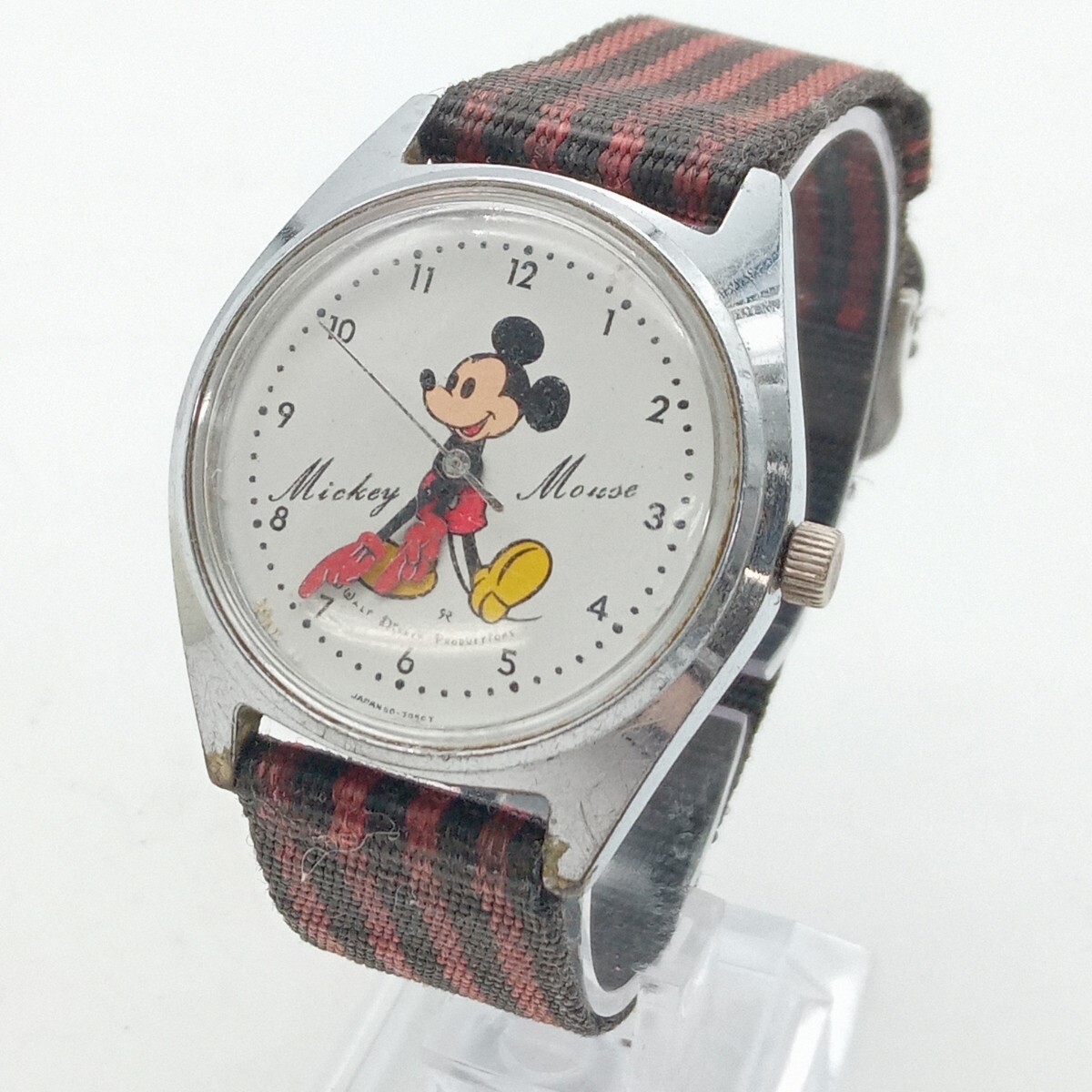 曽我部3月No.64 腕時計 SEIKO セイコー ミッキーマウス 手巻き時計 動作未確認 白文字盤 キャラクター ディズニー Mickey Mouseの画像1