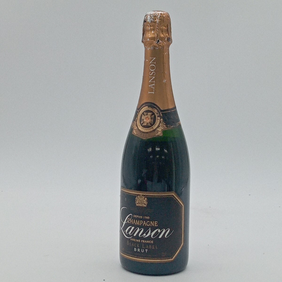 曽我部3月No.120 未開封品 お酒 LANSON ランソン ブラックラベル ブリュット 750ml 12% シャンパン アルコール の画像1