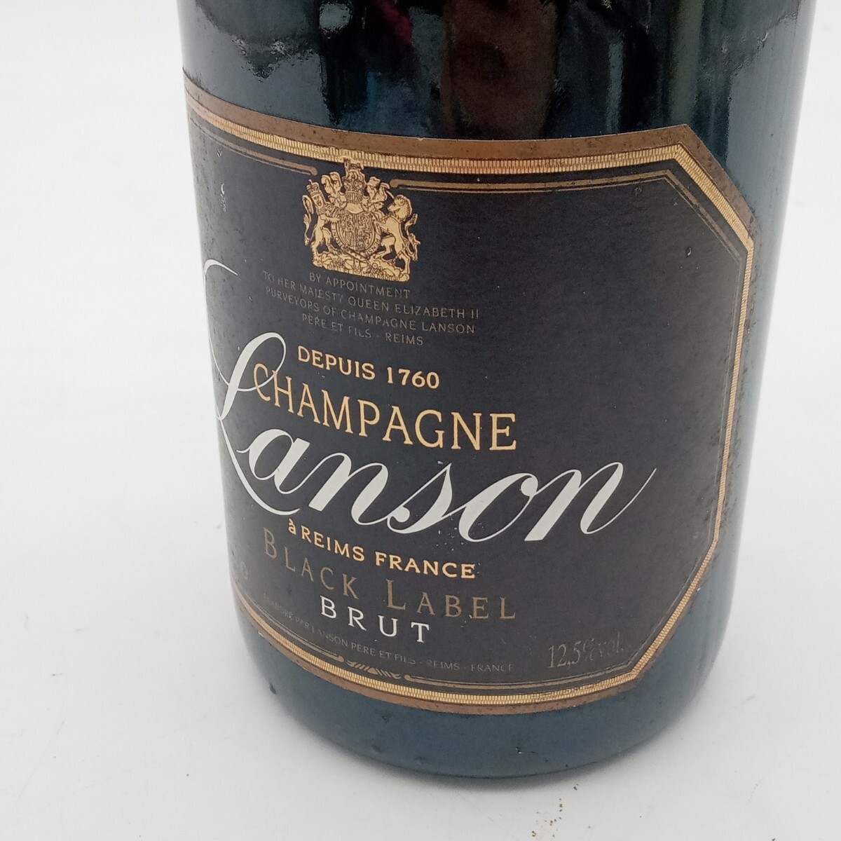 曽我部3月No.120 未開封品 お酒 LANSON ランソン ブラックラベル ブリュット 750ml 12% シャンパン アルコール の画像2
