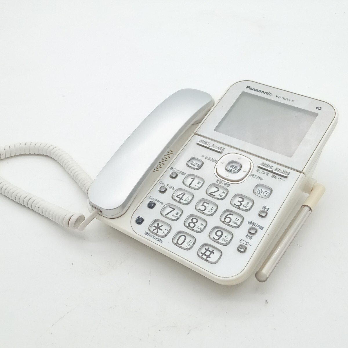 曽我部3月No.122 電話機 Panasonic パナソニック VE-GD71-S 動作未確認 コードレス電話機 親機 シルバー の画像1