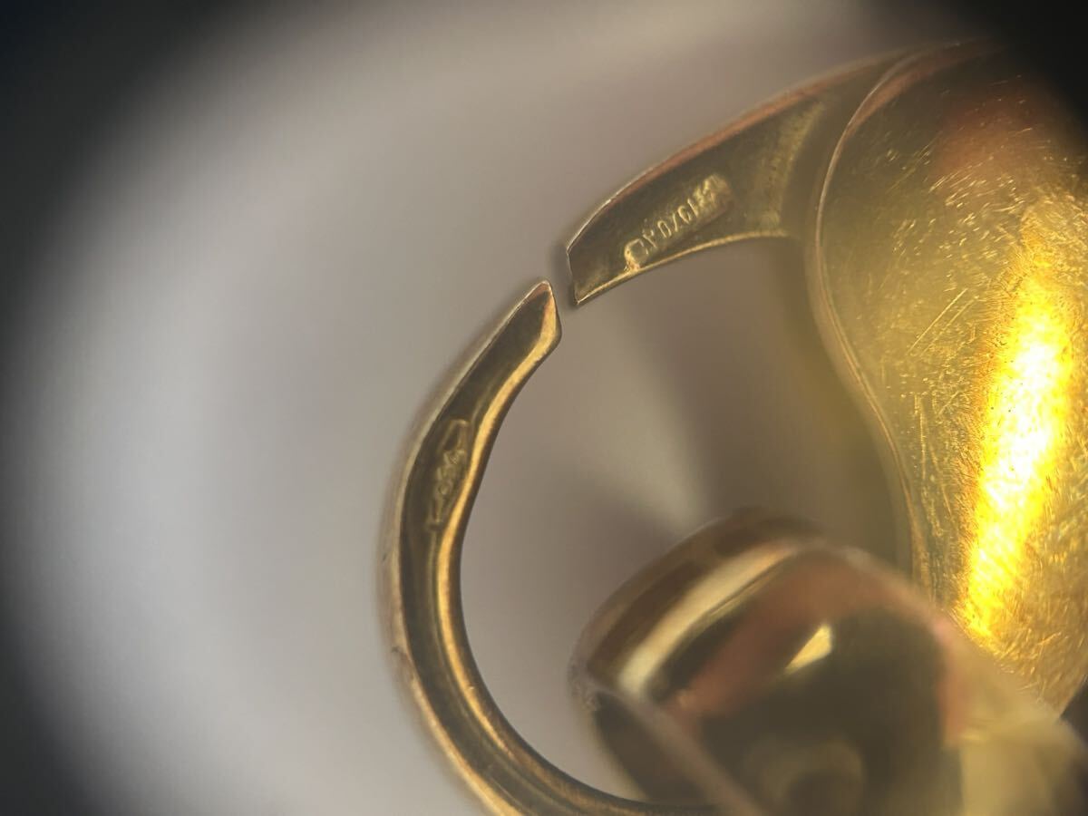 ブルガリ【BVLGARI】 チョーカー ネックレス コード 革 レザー k18 750 ブラウン ゴールド金具 ジュエリー 全長39cm 重量:15.2g_画像4