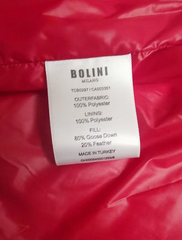 最高級8万※EU製*イタリア・ミラノ発*BOLINI*プレミアムライン※designer・防寒・フード付き*ダウンベスト・イタリア50/XLサイズ・赤の画像6