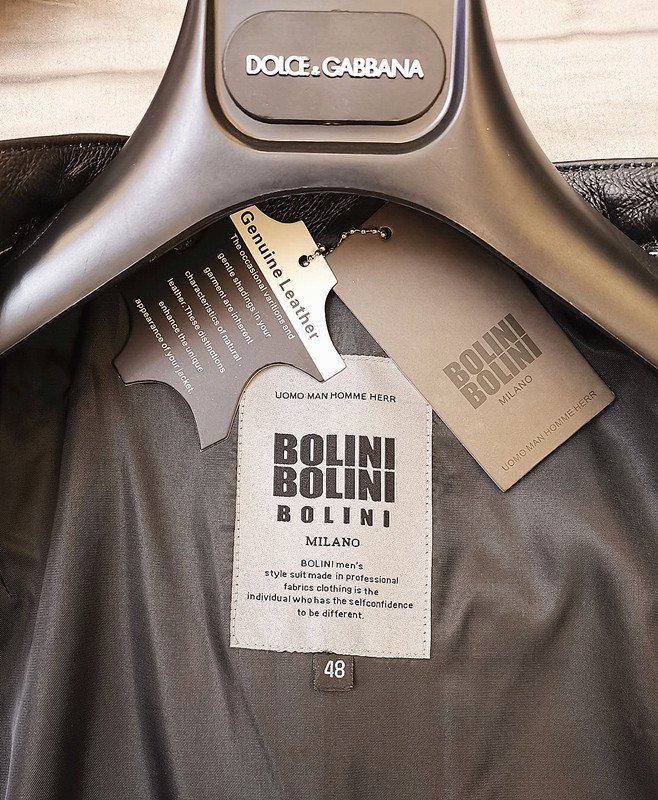 最高級*EU製◆イタリア・ミラノ発*BOLINI*ブラックラインdesigner 最上級牛革使用・ベッカム愛用・レザージャケット/48サイズ_画像7