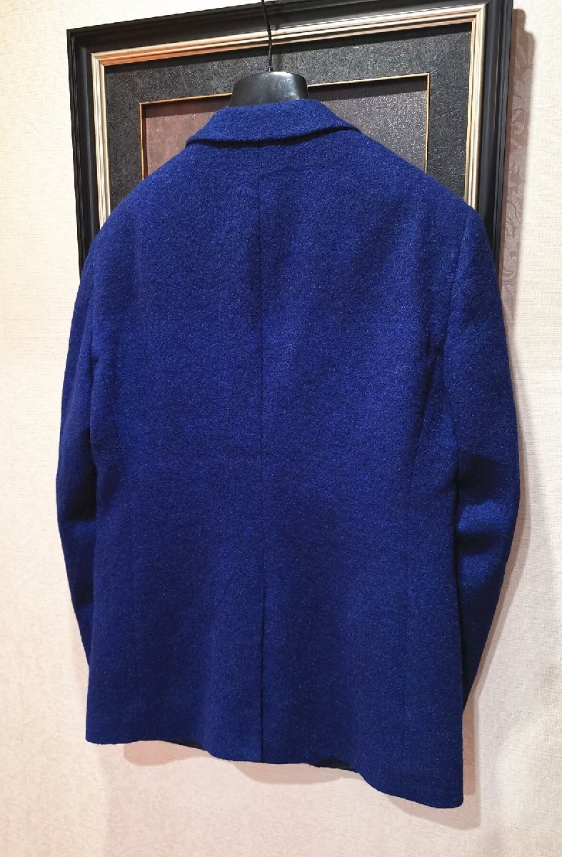 今節※最上級EU製7万◆イタリア*ミラノ発*BOLINI*高級セレブdesigner* ネイビー・イタリアン高品質wool テーラードジャケット46/Mサイズの画像10